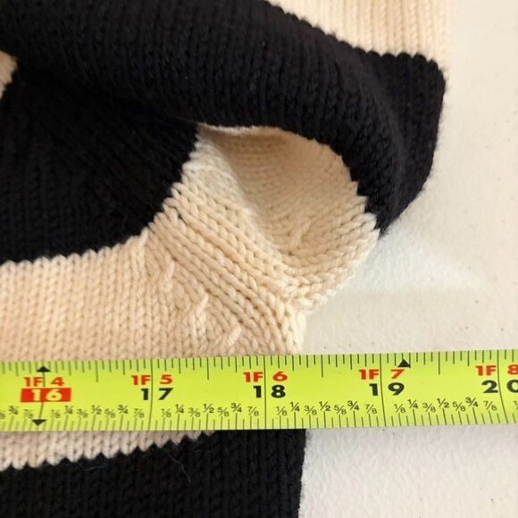 Theory Sweater Women's Large 100% Wool Striped V-Neck Long Sleeve Casual NWT - Picture 8 of 8